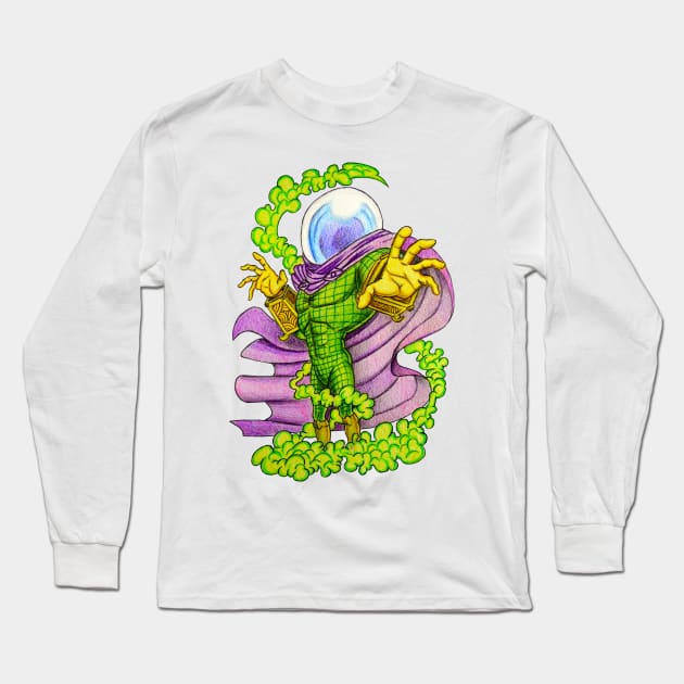 Mysterio Caricature Long Sleeve T-Shirt by tabslabred